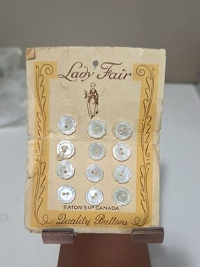 Vintage Eatons Lady Fair Buttons